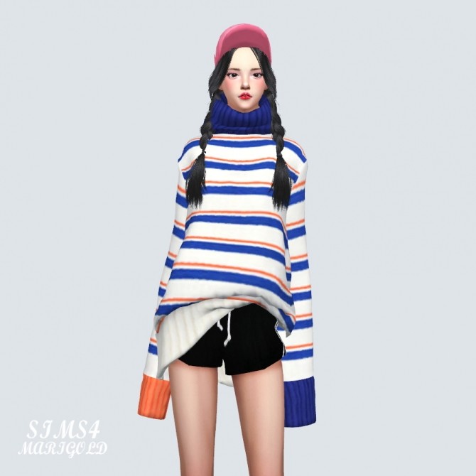 Sims 4 Long Sleeves Turtleneck Sweater at Marigold