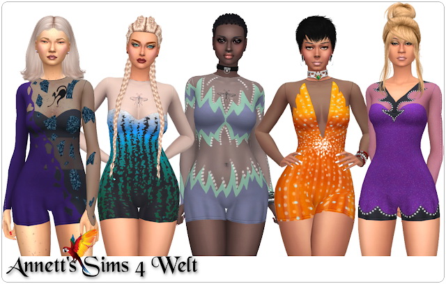 Sims 4 Seasons Accessory Bodysuits at Annett’s Sims 4 Welt