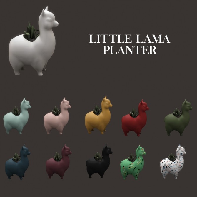 Sims 4 Little Llama Planter at Leo Sims