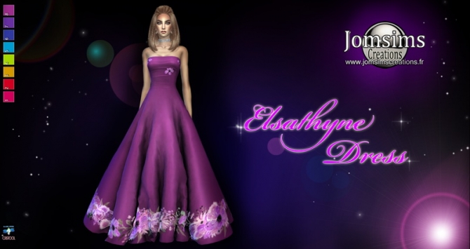 Elsathyne dress at Jomsims Creations » Sims 4 Updates