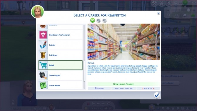 Sims 4 Retail Career (Rabbit Hole Career for TS4) by CharmingBirch at Mod The Sims