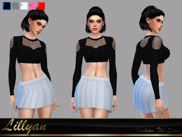 Sims 4 Clio top by LYLLYAN at TSR