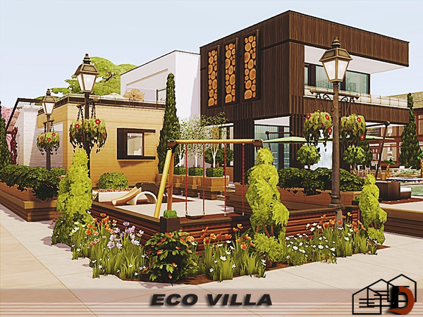 Sims 4 ECO villa by Danuta720 at TSR