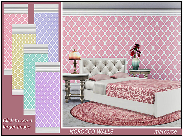 Sims 4 Morocco Walls by marcorse at TSR