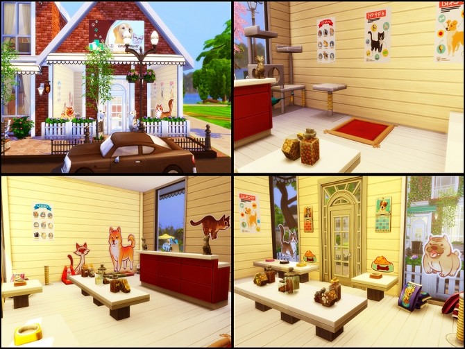 Sims 4 Gloria Shopping Street (NO CC) at MSQ Sims