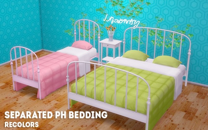 Sims 4 Separated parenthood bedding recolors at Lina Cherie