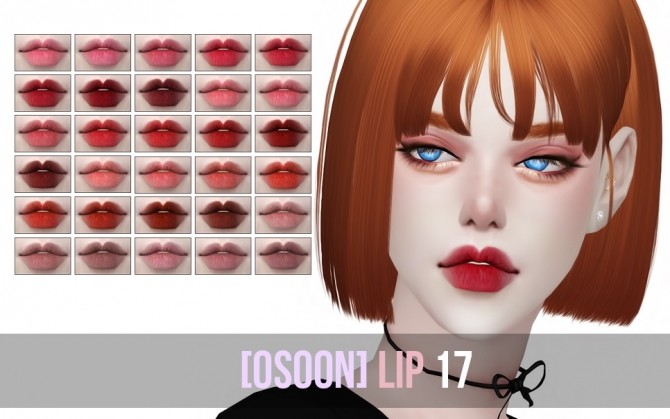 Sims 4 OS Lips 17 at Osoon