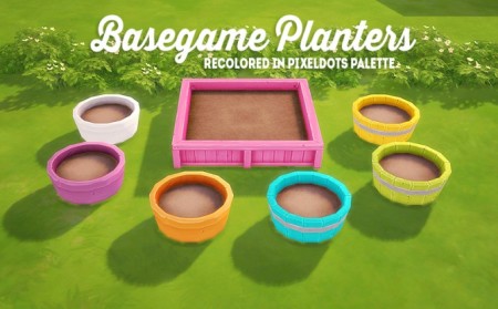 Basegame planters recolored at Lina Cherie