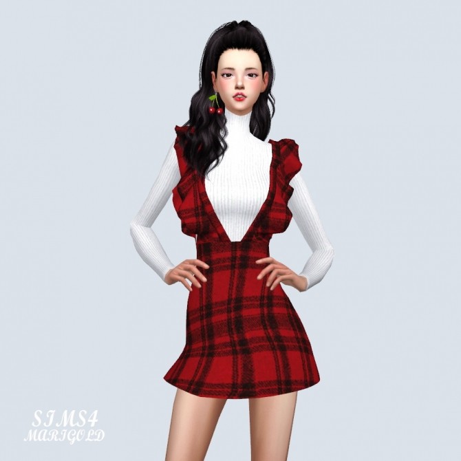 Sims 4 Ruffle Suspender Dress at Marigold