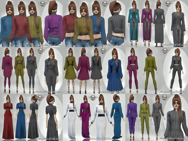 Sims 4 Asdemi wool long dress 2 by jomsims at TSR