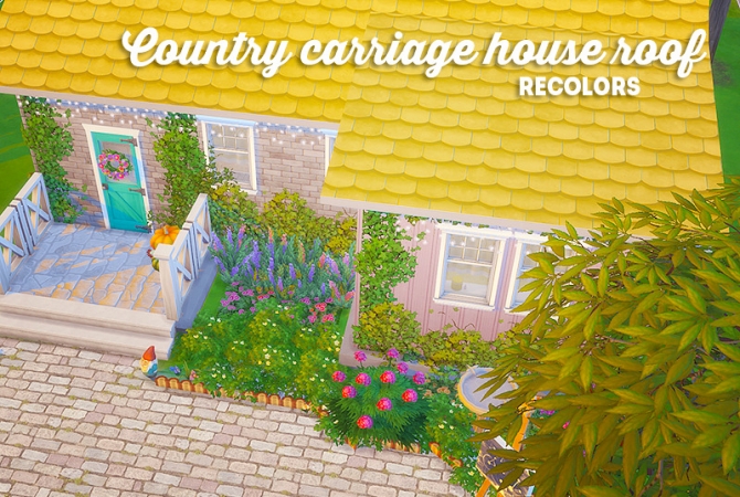 Country carriage house roof recolors at Lina Cherie » Sims 4 Updates