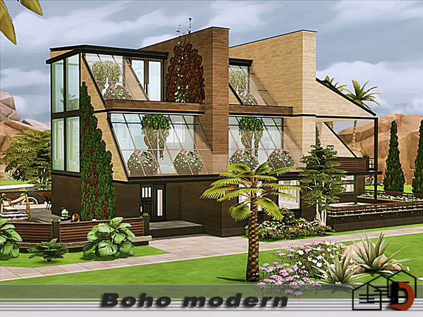 Sims 4 Boho modern home by Danuta720 at TSR