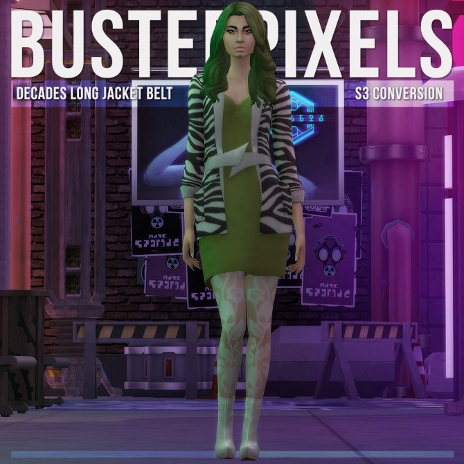 Sims 4 Decades Long Jacket Belt S3 Conversion at Busted Pixels