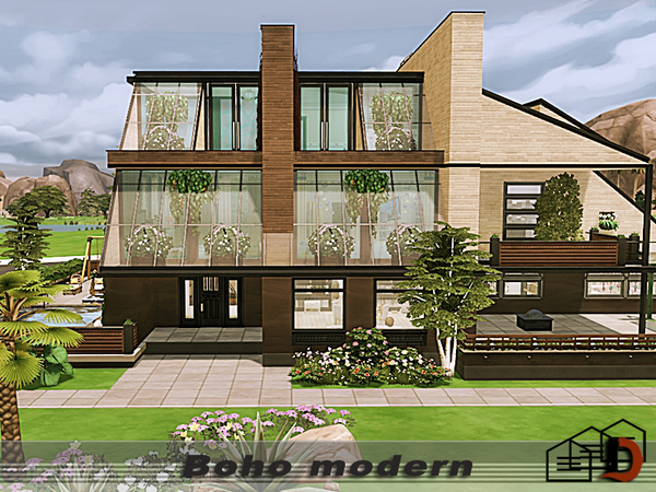 Sims 4 Boho modern home by Danuta720 at TSR