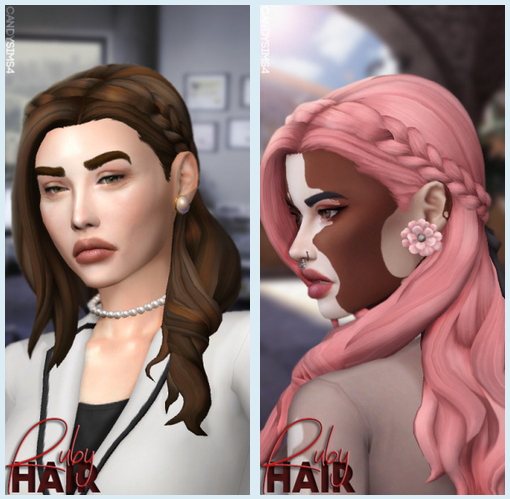 Sims 4 RUBY HAIR at Candy Sims 4