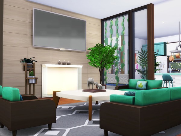 Sims 4 Oasis Modern House 3 by MychQQQ at TSR