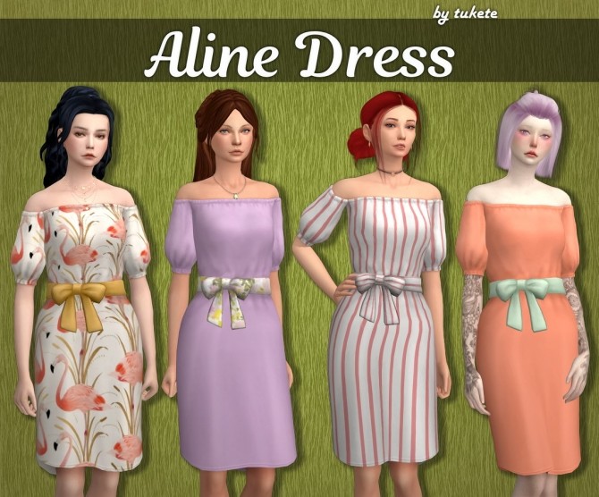 Sims 4 Aline Dress at Tukete