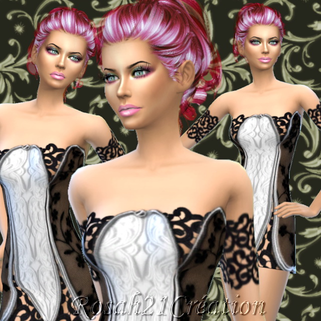 Sims 4 Nuit outfit by Rosah at Sims Dentelle