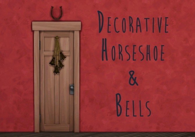 Sims 4 Mounted Horseshoe & Hanging Bells at Teanmoon