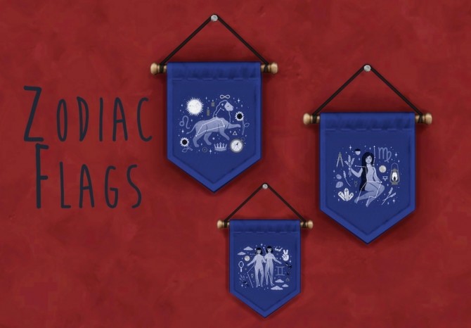 Sims 4 Zodiac Flags & Protective Sigils at Teanmoon