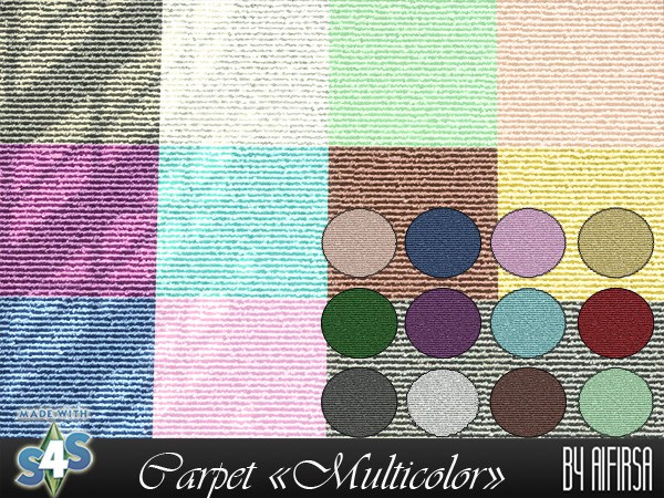Sims 4 Multicolor carpet at Aifirsa