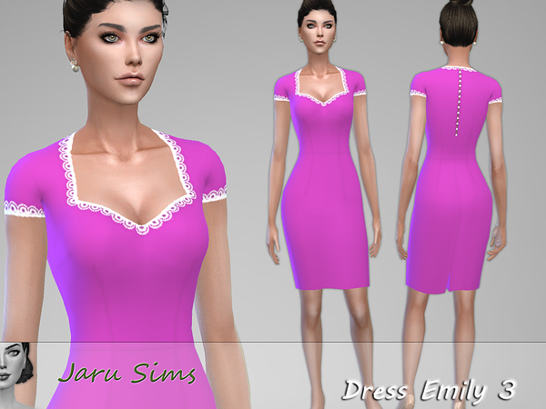 Sims 4 Dress Emily 3 by Jaru Sims at TSR