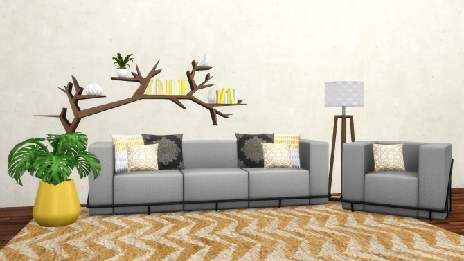 Sims 4 Yanako Modern Seating Set of Four at Simsational Designs