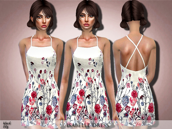 Sims 4 Isabelle Dress by Black Lily at TSR