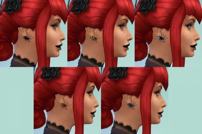 Sims 4 Spider earrings by Delise at Sims Artists