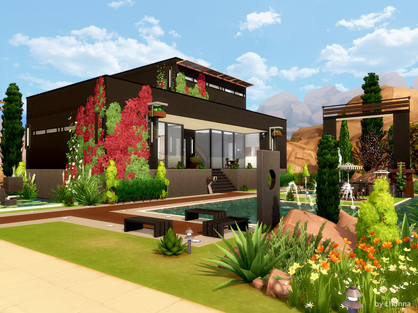 Sims 4 Black Concept house by Lhonna at TSR