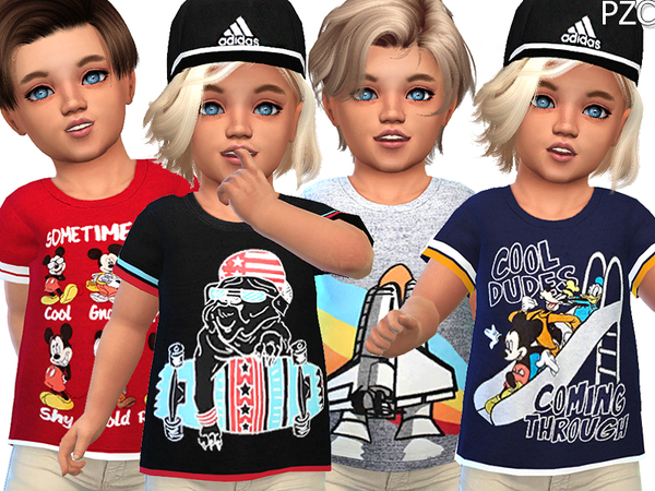 Sims 4 Toddler T shirts Collection 02 by Pinkzombiecupcakes at TSR