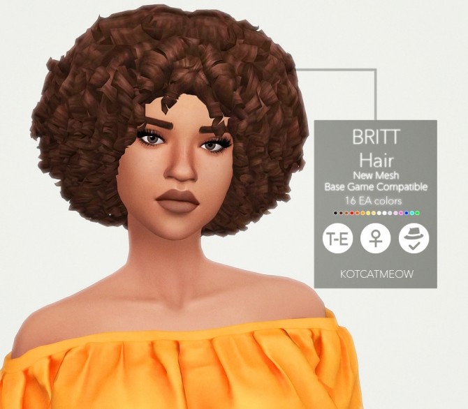 Sims 4 Britt hair at KotCatMeow