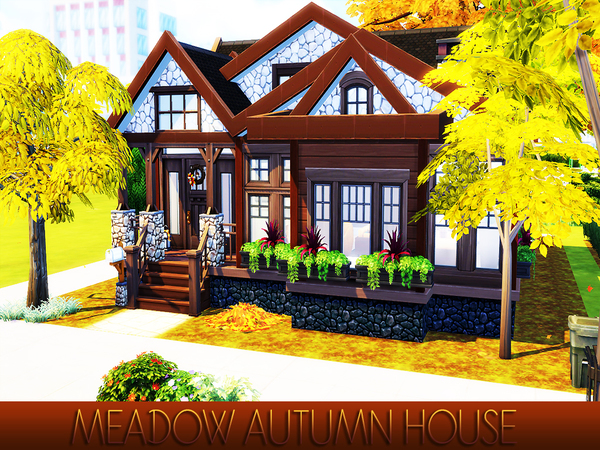 Sims 4 Meadow Autumn House by MSQSIMS at TSR