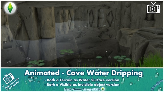 Sims 4 Animated Cave Water Dripping by Bakie at Mod The Sims