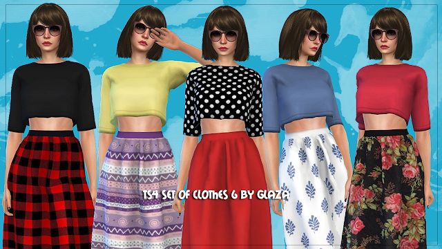 Sims 4 SET OF CLOTHES 6 at All by Glaza