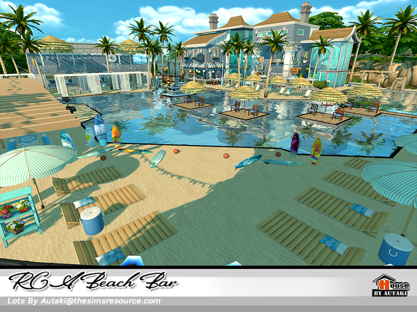 Sims 4 RCA Beach Bar by autaki at TSR