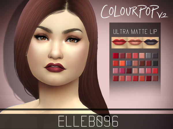 Sims 4 Ultra Matte Lips v2 by Elleb096 at TSR