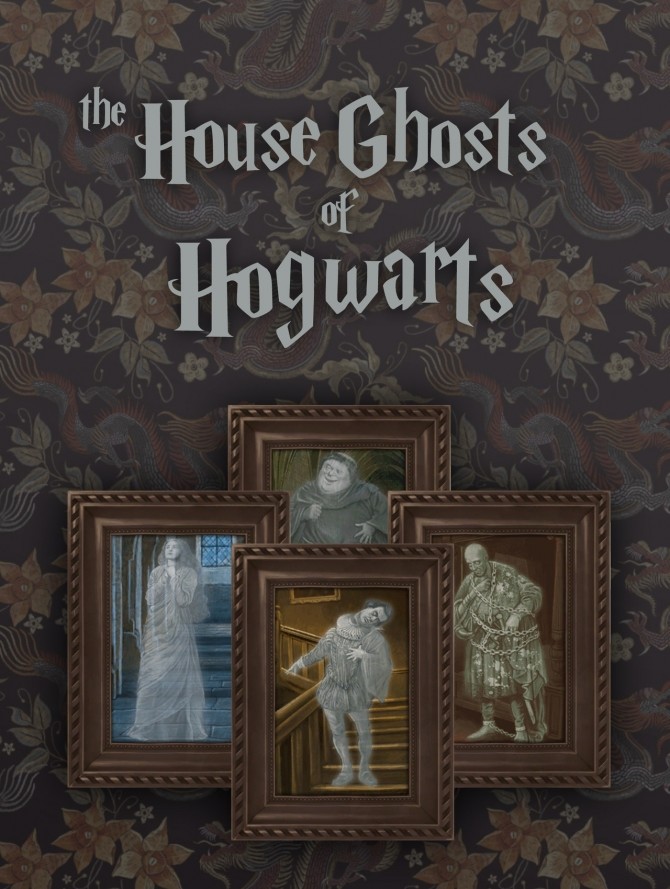 Sims 4 Hogwarts House Ghosts Paintings at SimPlistic