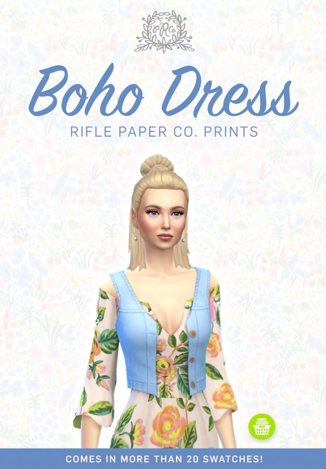 Sims 4 RPC Boho Dress at SimPlistic
