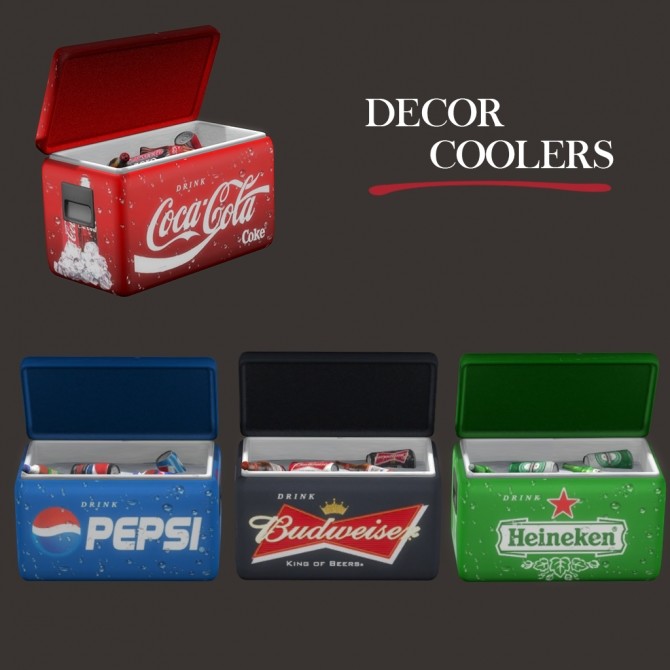 Sims 4 Decor coolers at Leo Sims
