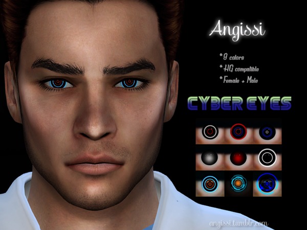 Sims 4 Cyber Eyes by ANGISSI at TSR
