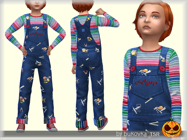 Sims 4 Jumpsuit Chucky by bukovka at TSR