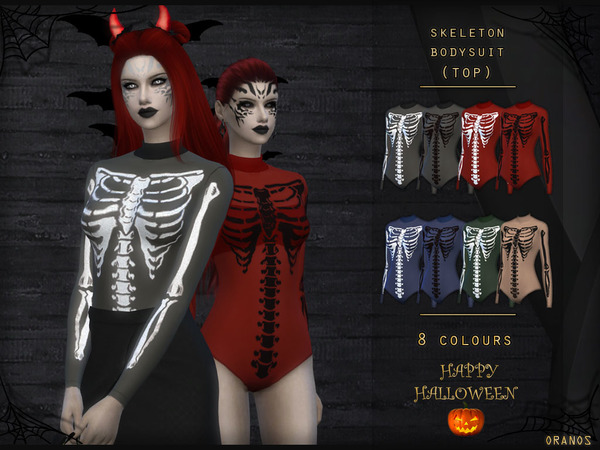 Sims 4 Skeleton Bodysuit by OranosTR at TSR