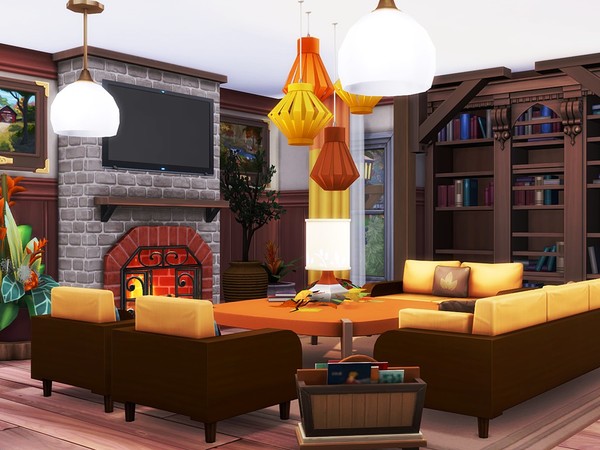 Sims 4 Pumpkin Breeze house by MychQQQ at TSR