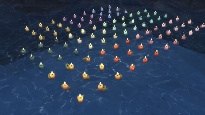Sims 4 Floating Rangoli Candles by Snowhaze at Mod The Sims