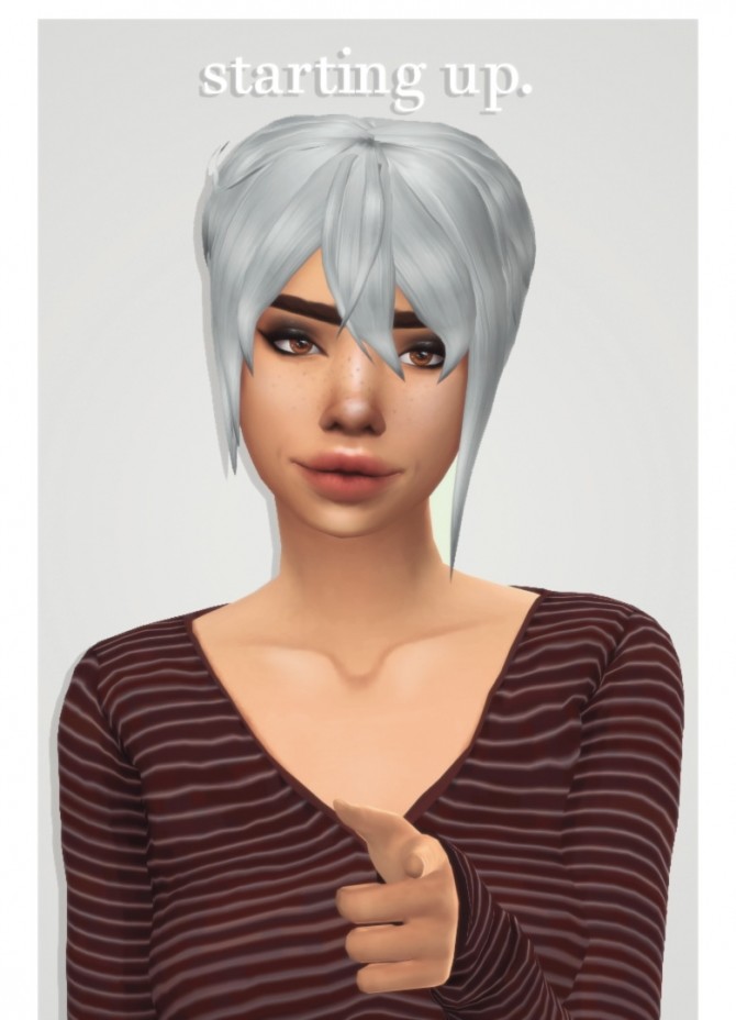 Sims 4 Raccooned simmer‘s starting up hair at cowplant pizza