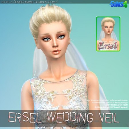 ERSEL Wedding Veil at ErSch Sims