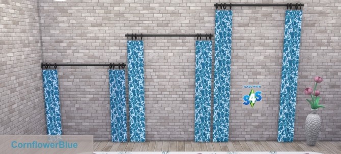 Sims 4 Simplistic Curtain SET Animal Skin Pattern 15 Colours by wendy35pearly at Mod The Sims