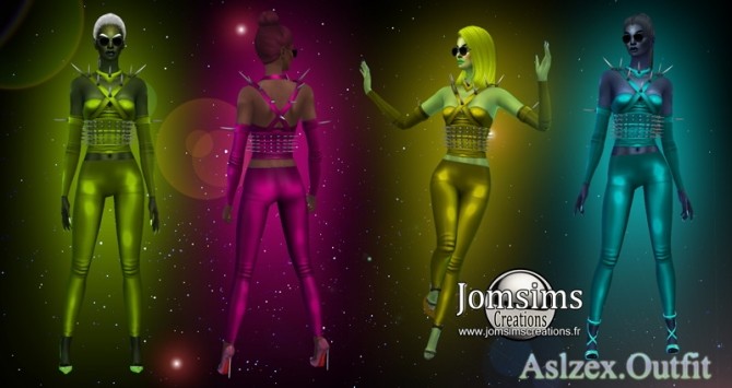 Sims 4 Aslzex outfit at Jomsims Creations