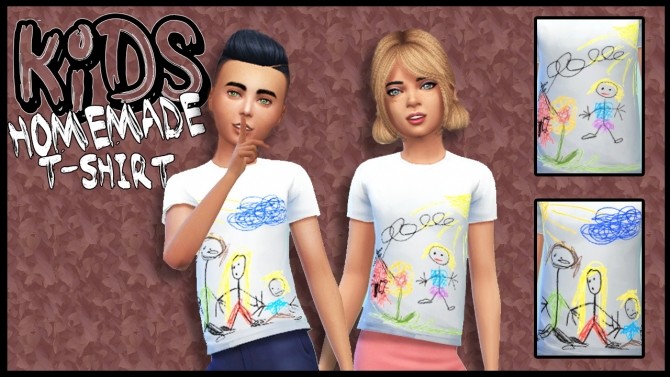 Sims 4 Kids Homemade T shirt at Seger Sims